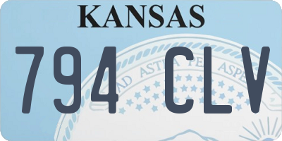 KS license plate 794CLV