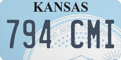 KS license plate 794CMI