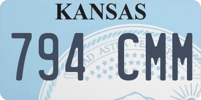 KS license plate 794CMM
