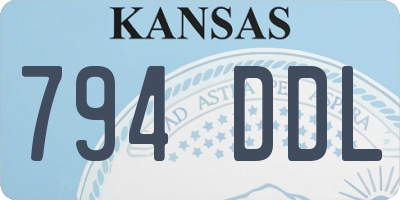 KS license plate 794DDL