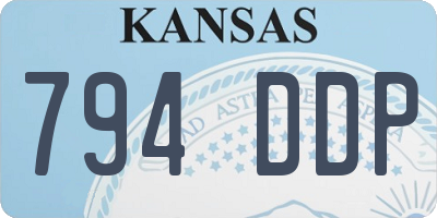 KS license plate 794DDP