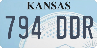 KS license plate 794DDR