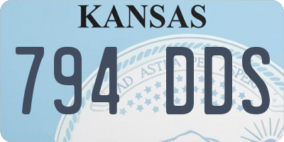 KS license plate 794DDS