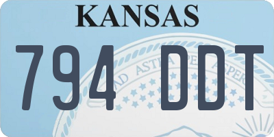 KS license plate 794DDT