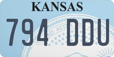 KS license plate 794DDU