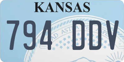 KS license plate 794DDV
