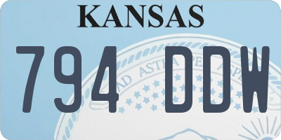 KS license plate 794DDW