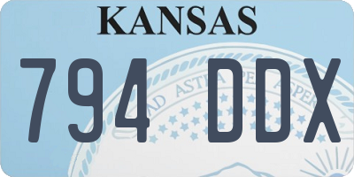 KS license plate 794DDX