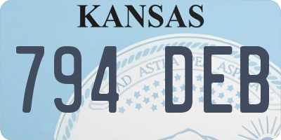 KS license plate 794DEB