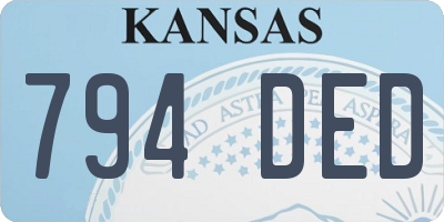 KS license plate 794DED