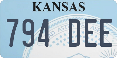 KS license plate 794DEE