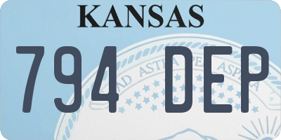 KS license plate 794DEP