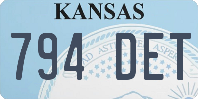 KS license plate 794DET