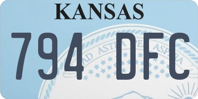 KS license plate 794DFC