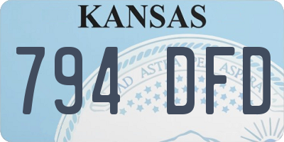 KS license plate 794DFD