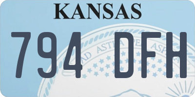KS license plate 794DFH