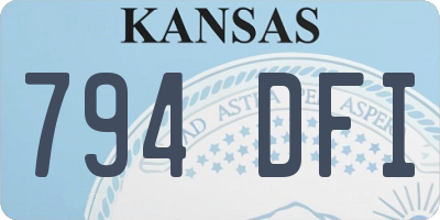 KS license plate 794DFI