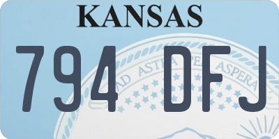 KS license plate 794DFJ