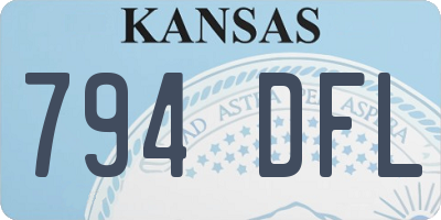 KS license plate 794DFL