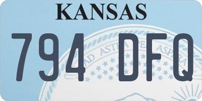 KS license plate 794DFQ