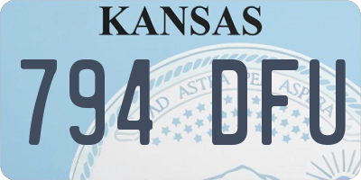KS license plate 794DFU