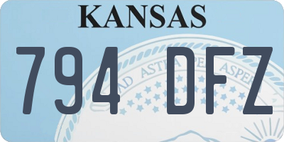 KS license plate 794DFZ