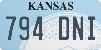 KS license plate 794DNI