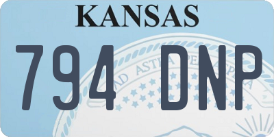 KS license plate 794DNP