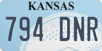 KS license plate 794DNR