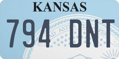 KS license plate 794DNT