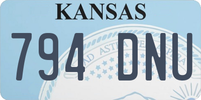 KS license plate 794DNU