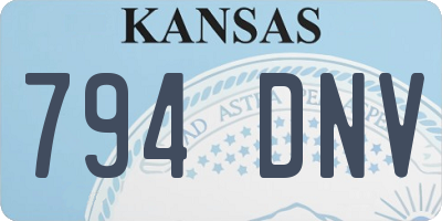 KS license plate 794DNV
