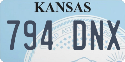 KS license plate 794DNX