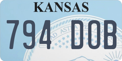 KS license plate 794DOB