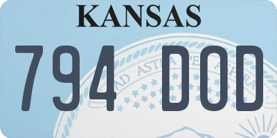 KS license plate 794DOD