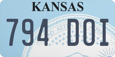 KS license plate 794DOI