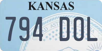 KS license plate 794DOL