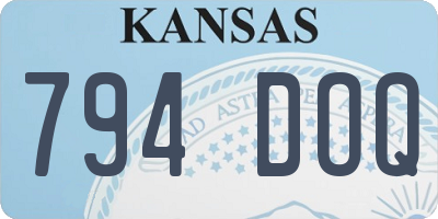 KS license plate 794DOQ