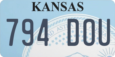 KS license plate 794DOU