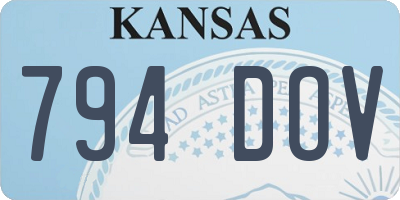 KS license plate 794DOV