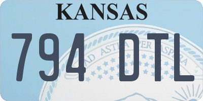 KS license plate 794DTL