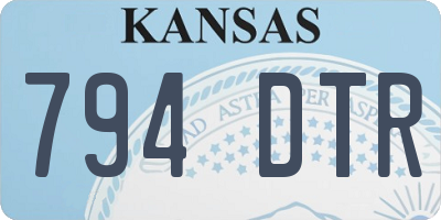 KS license plate 794DTR