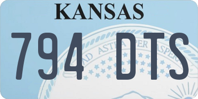 KS license plate 794DTS