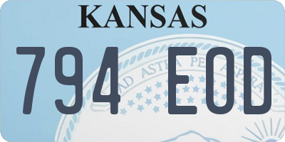 KS license plate 794EOD