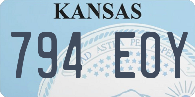 KS license plate 794EOY