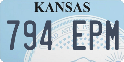 KS license plate 794EPM