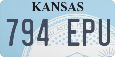 KS license plate 794EPU