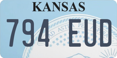 KS license plate 794EUD