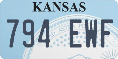 KS license plate 794EWF