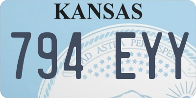 KS license plate 794EYY